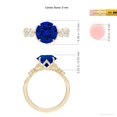 thumbnail image 5 of ANGARA Lab Grown 3.75 Ct Blue Sapphire Engagement Ring for Women in 14K Yellow Gold (Size-9mm) | September Birthstone, Anniversary, Jewelry Gift for Women | Lab-Grown Blue Sapphire Ring, 5 of 8