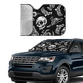 thumbnail image 2 of Yiaed Skull bird bat spider Print Car Windshield Sunshade Front Auto Car Front Window Sun Shade Foldable Sun Visor Shield Cover Auto Accessories for Sedan SUV Truck-Medium, 2 of 5
