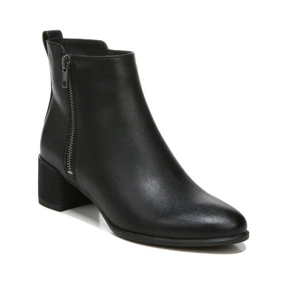 SOUL Naturalizer Womens Richy Zip Faux Leather Block Heel Ankle Boots