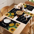 thumbnail image 5 of Sunflower Placemats Set of 4, Live Simply Laugh Often Love Deeply Black Non-Slip Place Mats Washable Table Mats for Kitchen Dining Table Decorations Indoor/Outdoor, 5 of 9