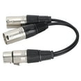 thumbnail image 3 of Audio Balanced Cable, Double Head Durable Stable Performance XLR Female To Dual XLR Male Cable Professional  For Audio Adapter Black, 3 of 8