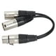 thumbnail image 2 of Cable XLR hembra a doble XLR macho Bling Bling Adaptador de audio balanceado, 2 of 12