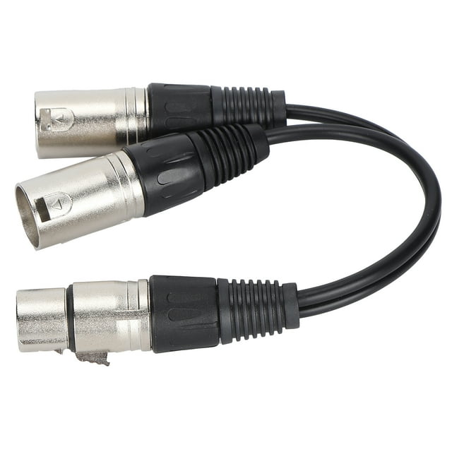 Cable XLR hembra a doble XLR macho Cable de conexión estéreo balanceado para micrófono para adaptador de audio Blanco 0,25 m/0,8 pies