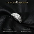thumbnail image 3 of 1.80 CTTW Moissanite Cushion Cut Halo Engagement Ring, 925 Sterling Silver, Promise Ring, Giorgio Bergamo Size 8, 3 of 6