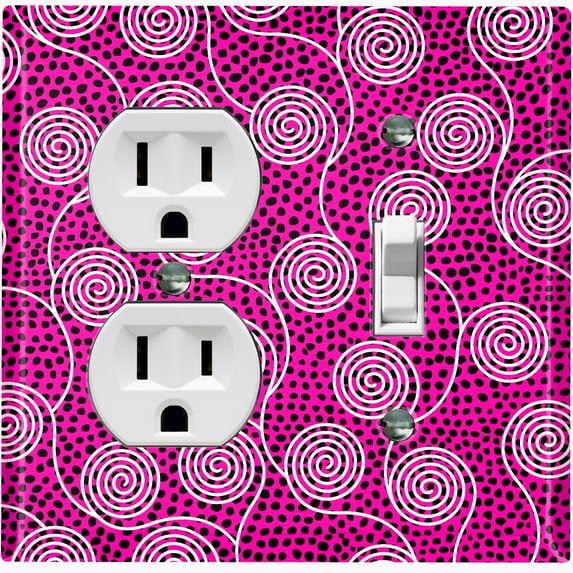 Metal Light Switch Plate Cover Colorful Safari African Tribal Art Pattern SFR031