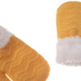 thumbnail image 4 of 1 par de guantes de punto para bebés y niños de invierno, guantes cálidos de felpa con dedos completos para niños pequeños, 4 of 5