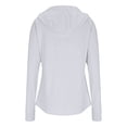 thumbnail image 4 of Women's UPF 50+ Sun Protection Hoodie Jackets Full Zip Long Sleeve Active Shirts Outdoor Hiking Running 4XL Light Gray, 4 of 5