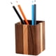 thumbnail image 1 of Portalápices de escritorio de madera Natural, organizador de lápices, soporte para lápices de escritorio, centro de cerezo Simple, lado de nogal, 1 of 5