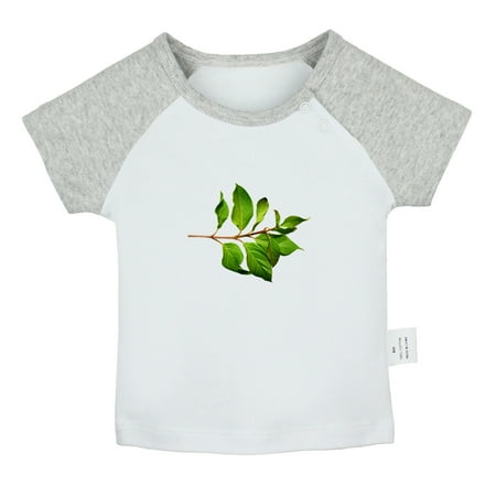 

Nature Pattern Green Leaf T shirt For Baby Newborn Babies T-shirts Infant Tops 0-24M Kids Graphic Tees Clothing (Short Gray Raglan T-shirt 6-12 Months)
