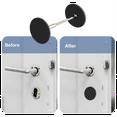 thumbnail image 2 of 2 Pack Door Hole Cover Plate, Door Knob Handle Hole Filler Plate,Metal Connecting Screws Deadbolt Cover Plate (Black), 2 of 7