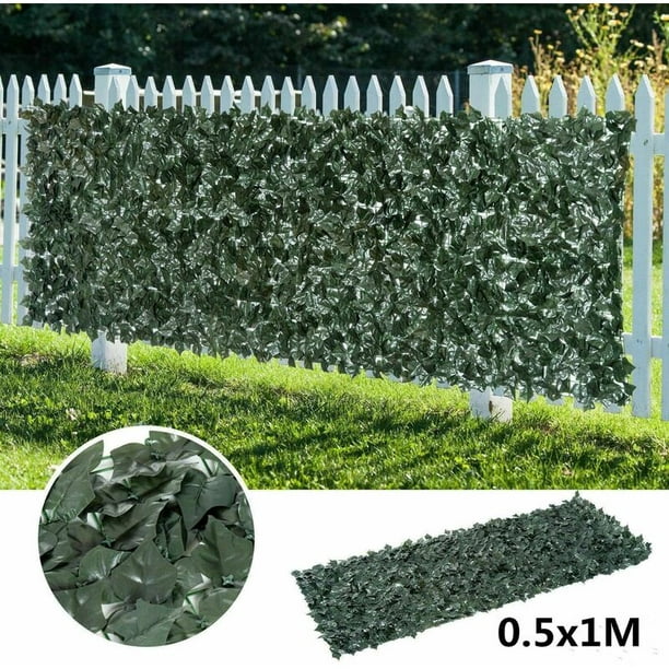 Clôture d'écran de clôture d'intimité de feuille verte de jardin