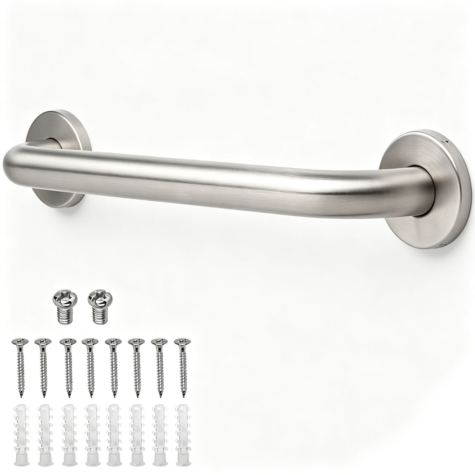 FORICOM Stainless Steel Grab Bars 12 Inch for Bathroom, Anti Slip Shower Handles for Elderly Handicap Safety, 500lbs