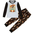 thumbnail image 2 of Aideaone Boys' Pajamas Set Long Sleeves Tees & Pants 2-Piece Printed Kid Sleepwear Pajamas Set for Boys 6-13Y, 2 of 7