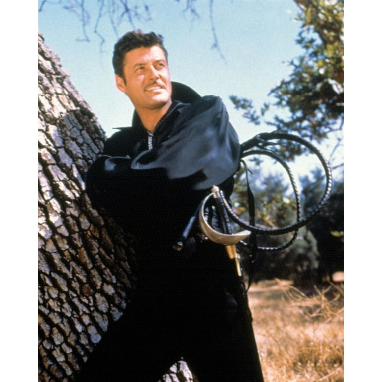 Guy Williams in black shirt holding whip 1957 Zorro TV series 8x10 inch  photo - Walmart.com
