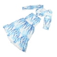 thumbnail image 4 of Vestido largo estampado NikouMX con recortes de manga larga, 4 of 8