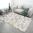 thumbnail image 1 of Alfombra estampada rectangular de estilo nórdico simple y moderno, alfombra para mesa de café para gatear para niños, alfombra de sala de estar de extensión completa, 1 of 6