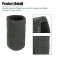 thumbnail image 4 of Unique Bargains Pair Sweat Absorbing Wrist Sweatbands Athletic Cotton Terry Cloth Drak Gray 8x10cm, 4 of 6