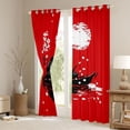thumbnail image 3 of Castle Fairy Oriental Samurai Curtains Pack of 2 (42x84 Each),Sakura Curtains Blackout, 3 of 6