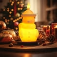 thumbnail image 5 of LED Flameless Battery-Operated Sparkly Glitter 3D Fire Wick Flickering Flame Snowman Candle Decor for Christmas Celebration Party (B), 5 of 6