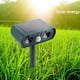 thumbnail image 3 of RV Ahuyentador ultrasónico de gatos para jardín, 5 modos, alimentado por USB o energía solar, ahuyentador de gatos con estaca de tierra RV Rojo Verde, 3 of 5