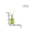 thumbnail image 4 of JewelersClub 0.25 Carat T.G.W. Peridot and Accent White Diamond 14K Gold Over Silver Pendant, 4 of 4