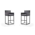 thumbnail image 1 of Manhattan Comfort Ambassador Tabouret de Bar en Métal Gris et Noir 42 Po (Ensemble de 2), 1 of 2