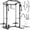 Black Power Cage, variant on ALLVIATE Power Cage, 2000LBS Space Saving All-in-One Design, Cable Crossover and Dual Independent Pulley System, Heavy Duty Full Body Workout Cage with Complete Training Attachments for Home Gym