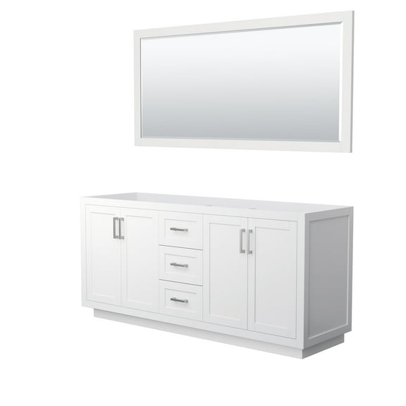 Wyndham Collection Wcf2929-72D-Cx-M70 Miranda 71" Double Free Standing Vanity Cabinet -