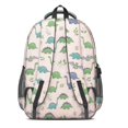 thumbnail image 3 of Dinosaur and Leaf Pink Pattern Cute School Backpack Bag with Padded Back and Adjustable Shoulder Straps 16.9 X 12.6 X 5.9 Inches, 3 of 5