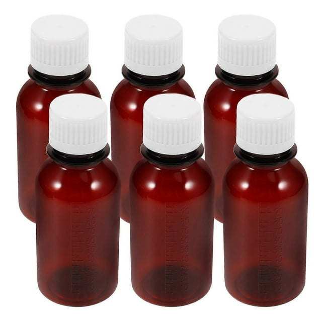 6pcs Travel Medicine Bottles Medicine Containers Medicine Storage Organizers with Cap (100ml)