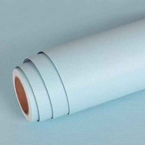 shiyou-Light Blue Contact Paper 15.7"x118" Peel and Stick Wallpaper, Matte Blue Wallpaper Self-Adhesive and Removable Decorative Contact Paper for Cabinets,Countertops,Shelves,Table Waterproof Wall P