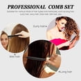 thumbnail image 4 of Juego de 3 peines de dientes anchos para desenredar el cabello, peine antiestático para cabello largo, liso y rizado, 4 of 6