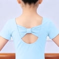 thumbnail image 5 of Leey-World Ballet Leotards For Girls Dance Leotard With Skirt Toddler Ballet Outfit Bow Back(13-14 Years,Light Blue), 5 of 7