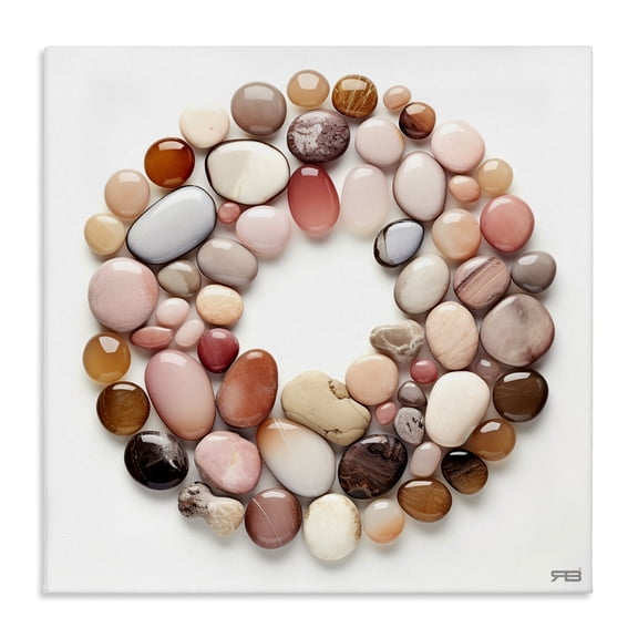 Stupell Industries Southwestern Various Pebbles in Circle Canvas Art, 17 x 17, by RB