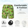 thumbnail image 4 of Kdxio Cute Green Frog Print Men'S Swim Trunks With Compression Liner 7 Inch Inseam Quick Dry Swim Shorts, 4 of 7