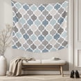 thumbnail image 5 of Teal Blue Grey Geometric Tapestry for Bedroom Wall Hanging Tapestry, Morocco Abstract Art Ceiling Backdrop Tapestries Poster Blanket Wall Decor for Teens Room Living Room Dorm 39" x 59", 5 of 8