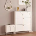 thumbnail image 3 of Gabinetes de zapatos ultrafinos europeos, gabinetes de zapatos modernos verticales blancos con estilo, cajón que ahorra espacio, muebles para el hogar Schonen Kast, 3 of 4