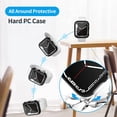 thumbnail image 5 of 3 PCS Compatible with Apple Watch Series 7 Watch Case 45mm, Hard PC Shockproof Protective Cover with Tempered Glass Screen Protector for iWatch 7 45mm Accessories (Black+Clear+Midnight Blue), 5 of 5