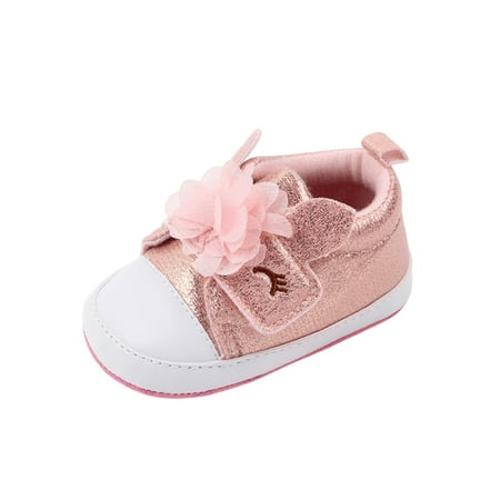 

Bellella Infant Flats First Walkers Walking Shoe Soft Sole Shoes Lightweight Sneakers Pink 12-18 months