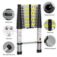 thumbnail image 3 of BOWEITI 15.5 FT Telescoping Aluminum Extension Ladder with 2 Triangle Stabilizers, Heavy Duty 330lbs Max Capacity, Multi-Purpose Collapsible Ladder for RV or Outdoor Work, 3 of 8