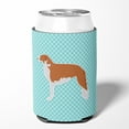 thumbnail image 2 of Caroline's Treasures BB3699CC Borzoi Russian Greyhound  Checkerboard Blue Can or Bottle Hugger, Can Hugger, multicolor, 2 of 5