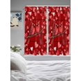 thumbnail image 3 of Valentine's Cardinal Bathroom Window Curtain, Red Love Heart Birds Country Wooden Light Filtering Coffee Kitchen Curtains, Bedroom Living Room Curtains 2 Panel 84"x63", 3 of 6