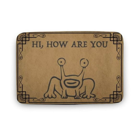 Hi How Are You Doormat Funny Frog Welcome Mat Texas Gift Front Doormat, Indoor Doormat,Front Back Door Mat ,Coral Velvet Rug 16x24