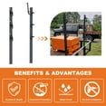 thumbnail image 5 of Kojem Trimmer Rack Weed Eater Rack for Trailer Line Holder Lockable 3 Place Weeder Edge Rack for Open Landscape Trailer Truck, 5 of 10