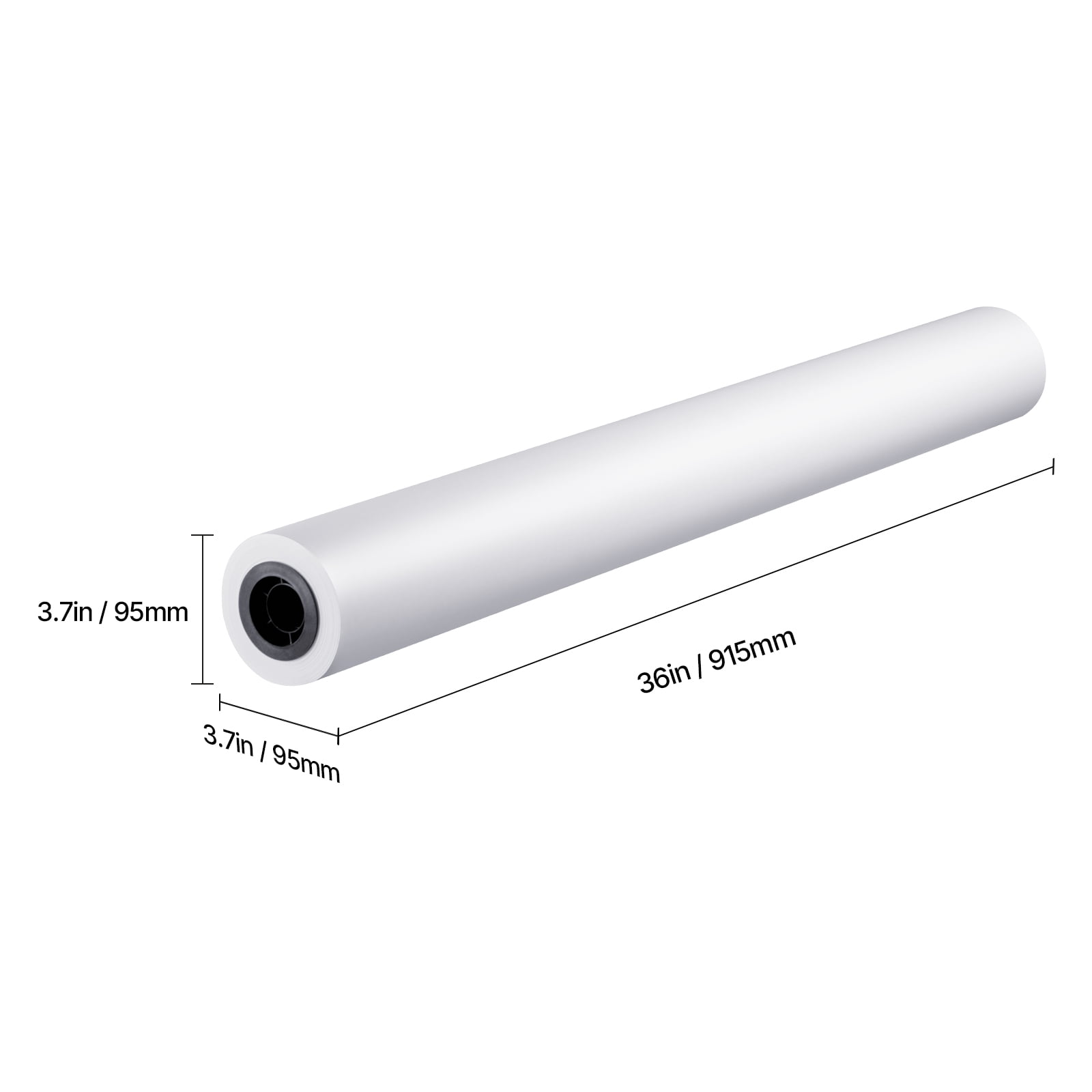 KFFKFF Broad Scope Paper, Dimensions of 36 in x 150 ft, 4 Rolls of CAD Bond Paper with 2 in Core, Weighing 20 LB, Suitable for CAD Sketches, Engineering Blueprints, GIS Cartography