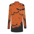 thumbnail image 4 of Drses‌‌ ‌‌‌‌‌‌‌‌‌‌‌‌‌‌‌‌‌‌‌‌‌‌Women's Halloween Pumpkin Cat & Ghost Print Long Sleeve Open Front Cardigan, 4 of 6