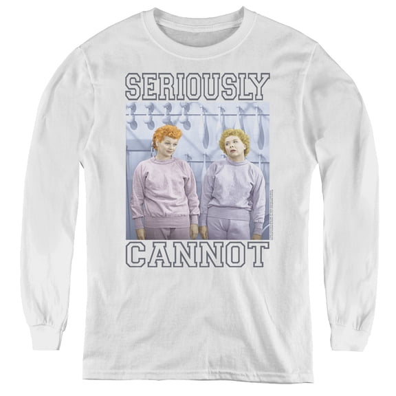 I Love Lucy Seriously Cannot Youth Long Sleeve T-Shirt White