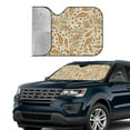 thumbnail image 4 of Bingfone Paisley Floral 1 Car Windshield Sun Shade Protector Keep Your Vehicle Cool Sun Shield Visor Cover Foldable for Car Truck SUV-Small, 4 of 8