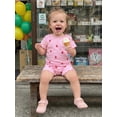 thumbnail image 4 of BemeyourBBs Toddler Baby Girl Summer Clothes Strawberry Outfits Cute Print Crew Neck Short Sleeve T-Shirts Elastic Waist Shorts Set 2Pcs Toddler Girls Summer Outfit, 4 of 9
