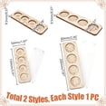 thumbnail image 2 of Bandeja de madera para guardar joyas, 2 unidades, con tapa de cristal, 2 tamaños, tablero de cuentas de madera con tapa, 4 ranuras, organizador de cuentas de encaje antiguo, 2 of 6